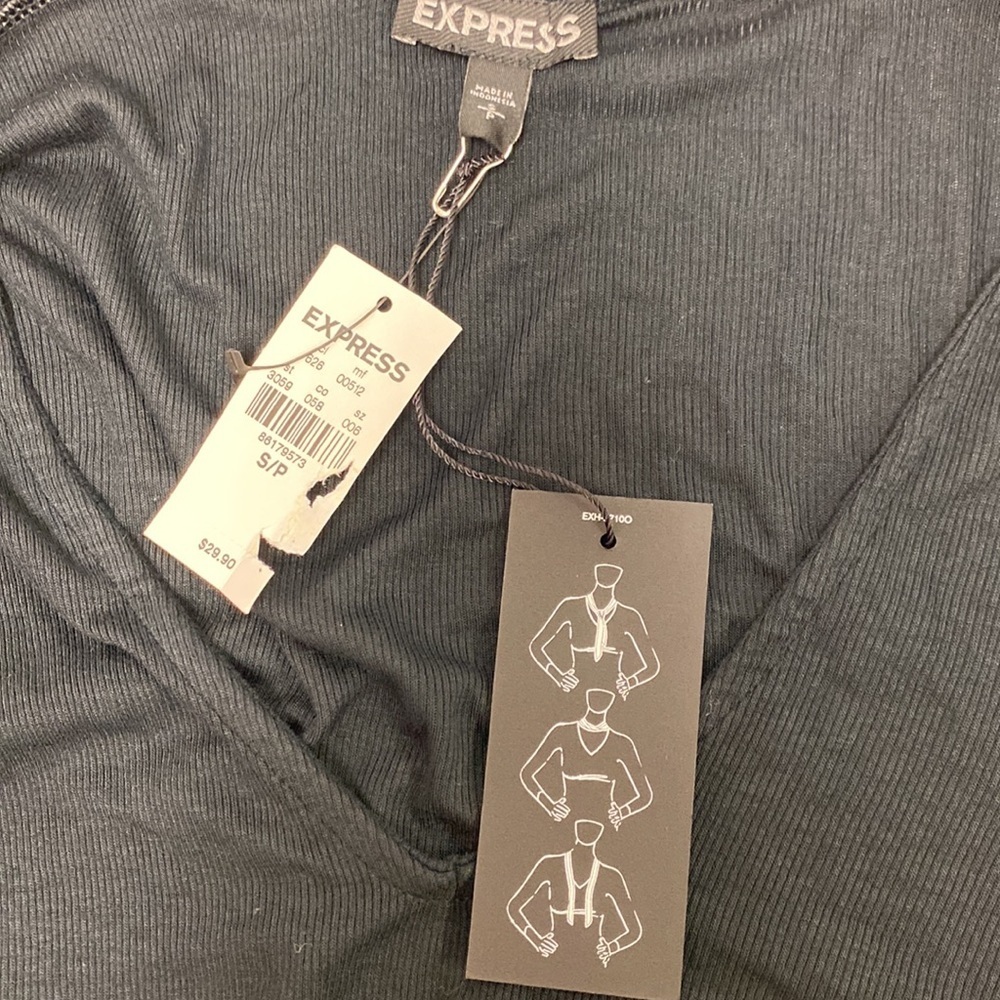 Express Long Sleeve Ribbed Too - Picture 3 of 5